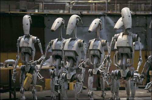 Some Deactivated Droids in Leavesden Studios.
